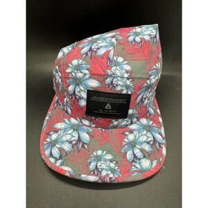 Lira Creative Society Floral Red Blue Skater Hat Cap Buckle Unisex Adjustable